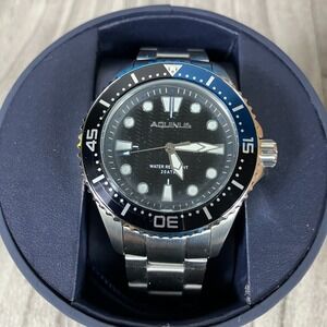 Aquinas Diver Watch Hydrautica Glows In The Dark New in Box W Warranty